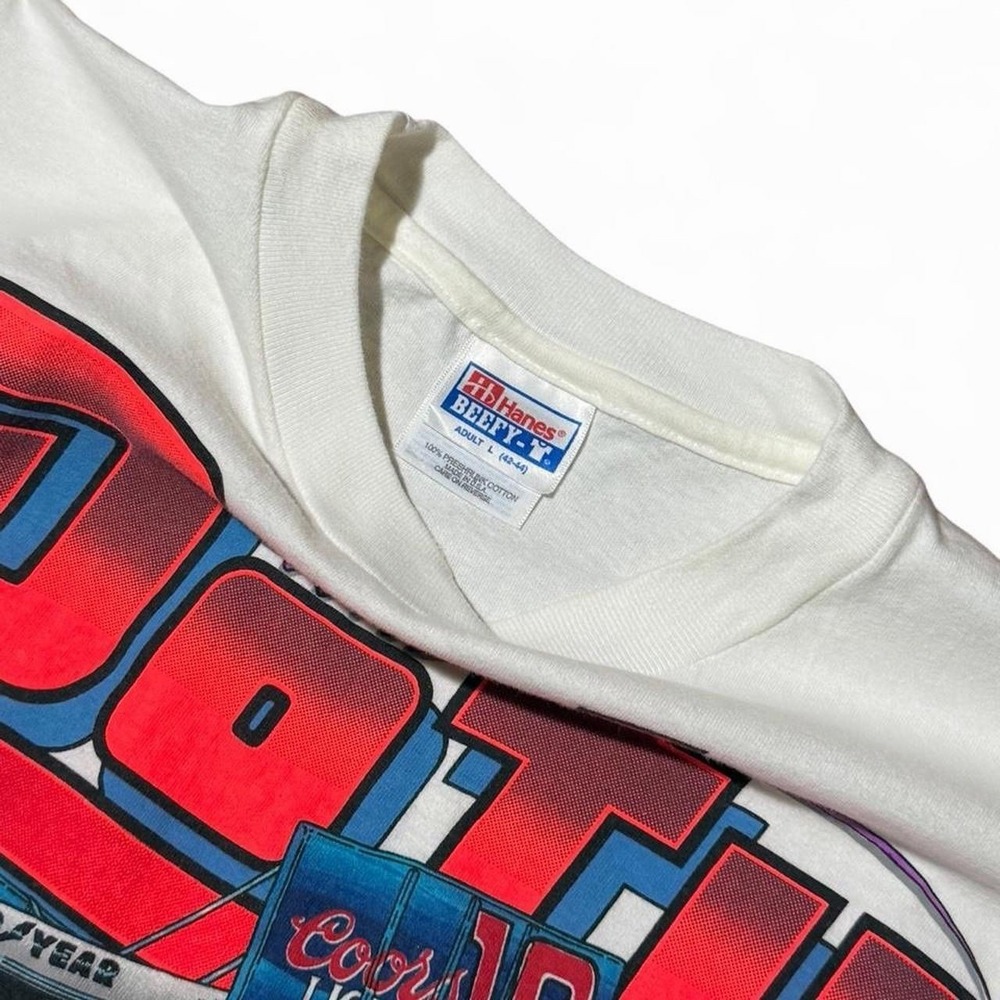 Vintage 90s Brad Doty Nascar Racing Sprint Racer Ohio Auto Car Graphic T-shirt - Picture 4 of 7